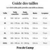 Guide des tailles Tee Shirt École Des Fusiliers Marins