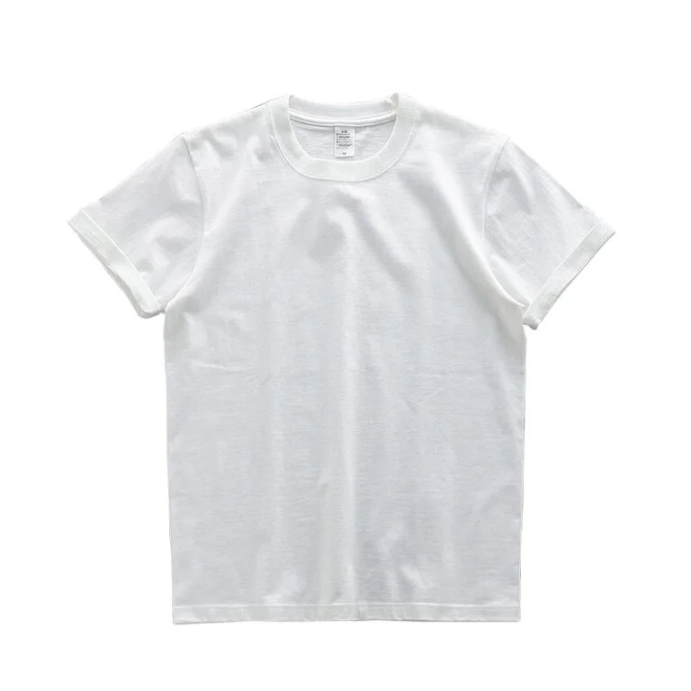 T-Shirt Militaire Blanc Coton Épais