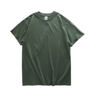 T-Shirt Militaire Vert Foncé Coton Épais
