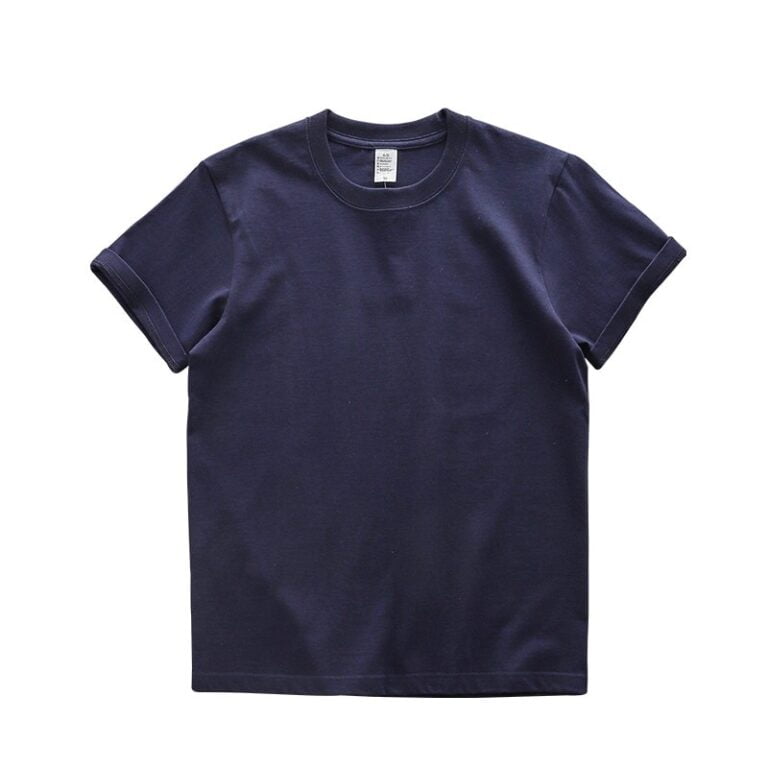 T-Shirt Militaire Bleu Marine Coton Épais