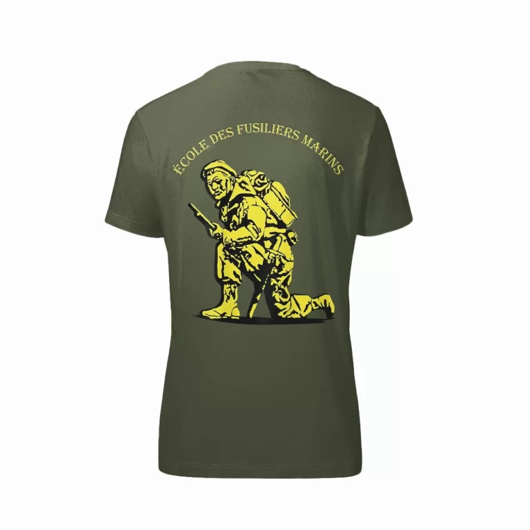 Tee Shirt École Des Fusiliers Marins vert dos