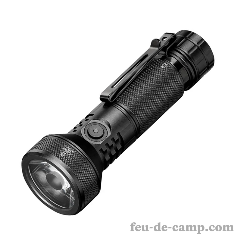 Lampe De Poche LED, Torche Puissante Portable Noire Pour Le Camping