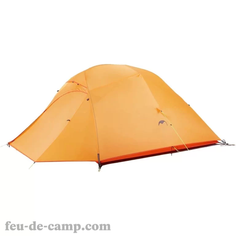 Tente Trekking 3 Places Ultralight orange côté