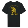T-shirt noir imprimé dans le dos, fusilier marin agenouillé en jaune avec une inscription "École des Fusiliers Marins" au dessus