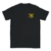 T-shirt noir militaire floqué poitrine logo Commando Hubert jaune doré