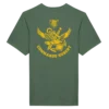 T-shirt vert kaki Commando Hubert, floqué dos logo insigne jaune doré aigle et poignard, marine nationale française
